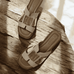 Сабо с золотыми вставками