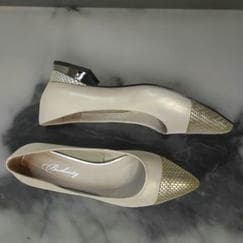 Балетки со змеиными вставками