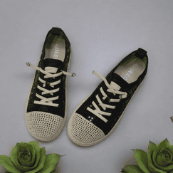 Кеды гипюровые черные